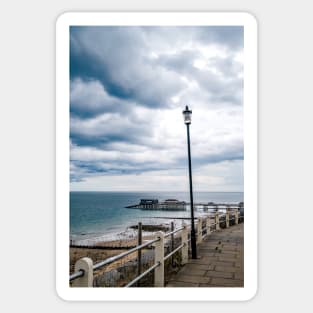 Costal footpath with Cromer pier in the background Sticker